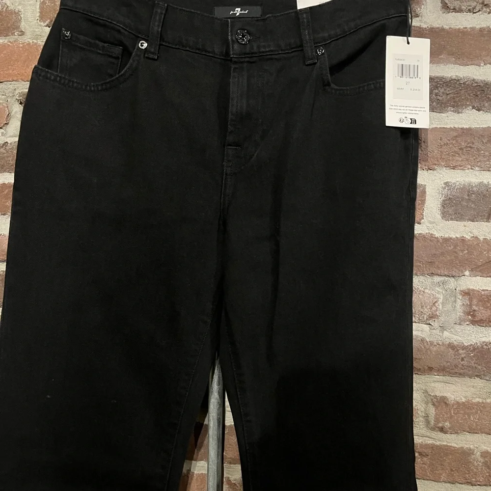 NWT 7 For All Mankind Black Flare Jeans